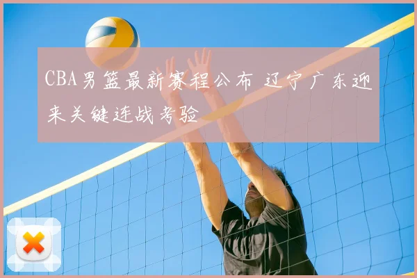 CBA男篮最新赛程公布 辽宁广东迎来关键连战考验